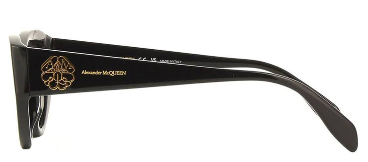 Alexander McQueen AM 0377S 001 Cat-Eye Plastic Black Sunglasses with Grey Gradient Lens