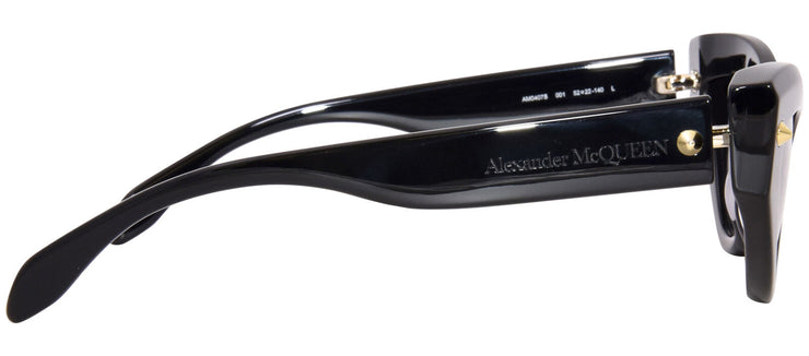 Alexander McQueen AM 0407S 001 Cat-Eye Plastic Black Sunglasses with Grey Gradient Lens