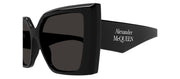 Alexander McQueen AM 0467S 001 Square Plastic Black Sunglasses with Grey Lens