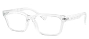 Armani Exchange AX 3116 8235 Rectangle Plastic Clear Eyeglasses with Logo Stamped Demo Lenses