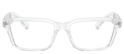 Armani Exchange AX 3116 8235 Rectangle Plastic Clear Eyeglasses with Logo Stamped Demo Lenses