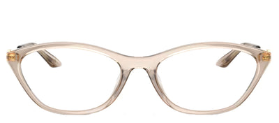 Armani Exchange AX 3121U 8366 Irregular Plastic Beige Eyeglasses with Logo Stamped Demo Lenses