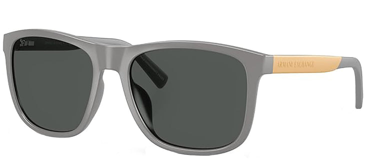 Armani Exchange AX 4049SF 818087 Square Plastic Grey Sunglasses with Grey Lens