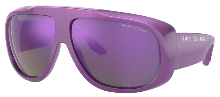 Armani Exchange AX 4143SU 83534V Pilot Plastic Purple Sunglasses with Purple Mirror Lens