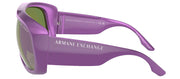 Armani Exchange AX 4143SU 83534V Pilot Plastic Purple Sunglasses with Purple Mirror Lens