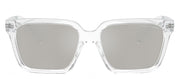 Armani Exchange AX 4147S 82356G Square Plastic Clear Sunglasses with Silver Mirror Lens