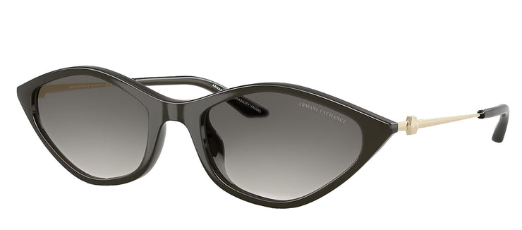 Armani Exchange AX 4152SU 836711 Irregular Plastic Grey Sunglasses with Grey Gradient Lens