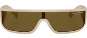 Armani Exchange AX 4153SU 836173 Wrap Plastic Beige Sunglasses with Brown Lens