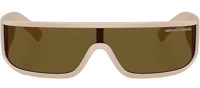 Armani Exchange AX 4153SU 836173 Wrap Plastic Beige Sunglasses with Brown Lens