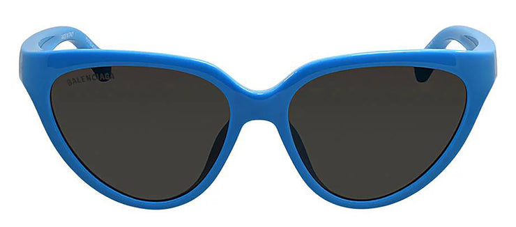 Balenciaga BB 0149S 007 Cat Eye Plastic Light Blue Sunglasses with Grey Lens