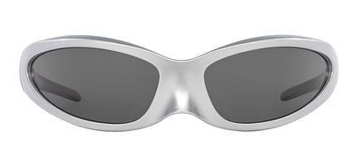 Balenciaga EXTREME BB 0251S 005 Wrap Plastic Silver Sunglasses with Grey Lens