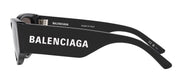 Balenciaga EVERYDAY BB 0258S 001 Oval Plastic Black Sunglasses with Grey Lens