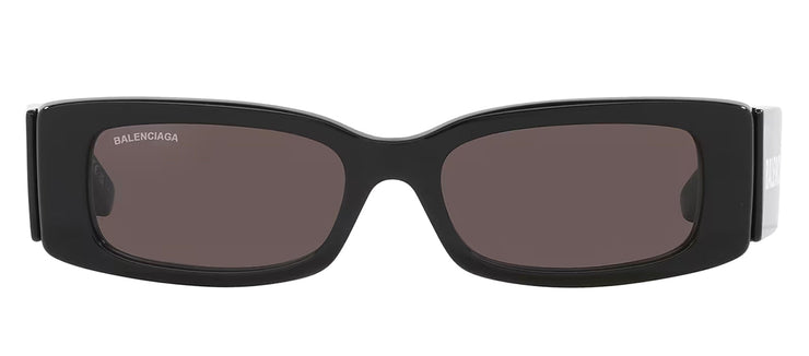 Balenciaga EVERYDAY BB 0260S 001 Rectangle Plastic Black Sunglasses with Grey Lens