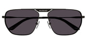 Balenciaga BB 0298SA 001 Navigator Metal Grey Sunglasses with Grey Lens