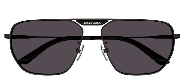 Balenciaga BB 0298SA 001 Navigator Metal Grey Sunglasses with Grey Lens
