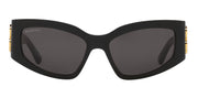 Balenciaga BB 0321S 002 Cat-Eye Plastic Black Sunglasses with Grey Lens