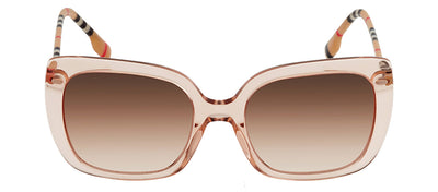 Burberry BE 4323 400613 Square Plastic Peach Sunglasses with Brown Gradient Lens