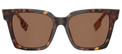 Burberry BE 4335 390373 Square Plastic Havana Sunglasses with Brown Lens