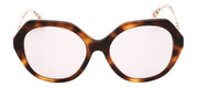 Burberry BE 4375 4019/5 Geometric Plastic Light Havana Sunglasses with Pink Lens