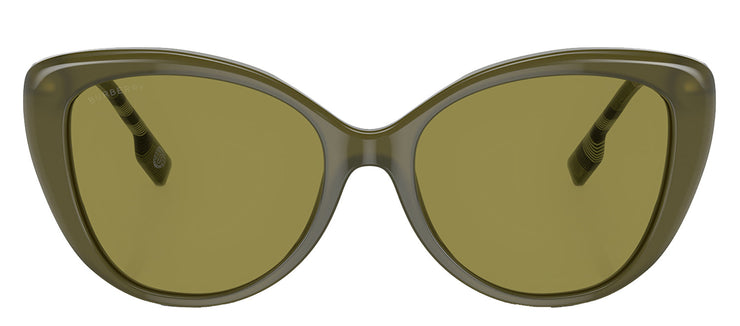 Burberry BE 4407 4090/2 Cat Eye Acetate Matte Green Sunglasses with Green Standard Lens