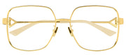 Bottega Veneta NEW CLASSIC BV 1200O 002 Square Metal Gold Eyeglasses with Logo Stamped Demo Lenses