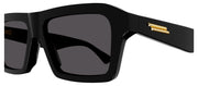 Bottega Veneta NEW CLASSIC BV 1213S 001 Rectangle Plastic Black Sunglasses with Grey Lens