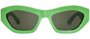 Bottega Veneta NEW CLASSIC BV 1221S 003 Geometric Plastic Green Sunglasses with Green Lens