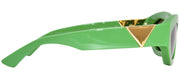 Bottega Veneta NEW CLASSIC BV 1221S 003 Geometric Plastic Green Sunglasses with Green Lens