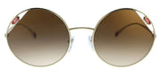 Bvlgari BV 6159 278/13 Round Metal Gold Sunglasses with Brown Gradient Lens