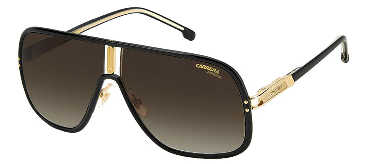 Carrera CA FlagLab11 064_HA Rectangle Metal Black Sunglasses with Brown Lens