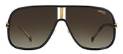 Carrera CA FlagLab11 064_HA Rectangle Metal Black Sunglasses with Brown Lens