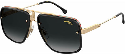 Carrera CA GloryII RHL Rectangle Metal Gold Sunglasses with Grey Gradient Lens