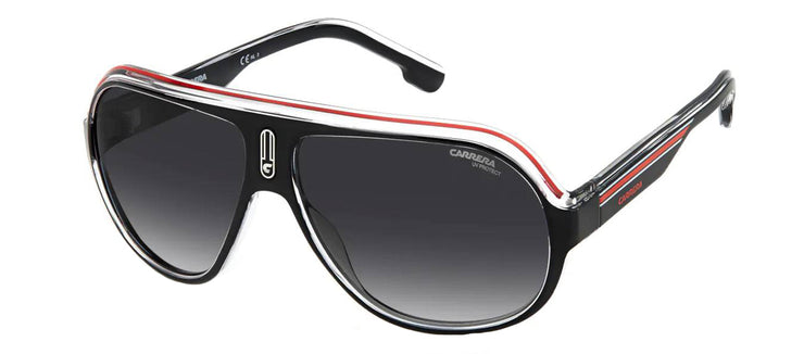 Carrera CA Speedway/N O63_9O Aviator Plastic Black Sunglasses with Grey Gradient Lens