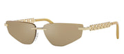 Dolce & Gabbana ACTIVE DG 2301 02/03 Fashion Metal Gold Sunglasses with Gold Mirror Lens