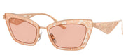 DOLCE & GABBANA DG 2311 129884 Cat Eye Rose Gold Steel Sunglasses with Dark Pink Lens
