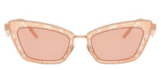 DOLCE & GABBANA DG 2311 129884 Cat Eye Rose Gold Steel Sunglasses with Dark Pink Lens