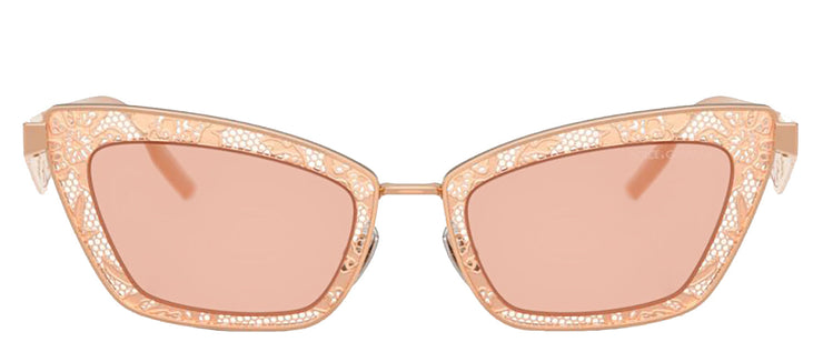 DOLCE & GABBANA DG 2311 129884 Cat Eye Rose Gold Steel Sunglasses with Dark Pink Lens