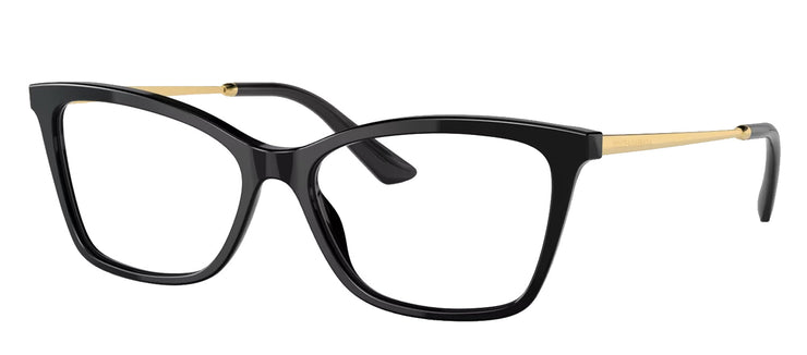 Dolce & Gabbana DG 3347 501 Rectangle Plastic Black Eyeglasses with Logo Stamped Demo Lenses