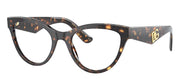 Dolce & Gabbana DG 3372 502 Cat-Eye Plastic Havana Eyeglasses with Logo Stamped Demo Lenses
