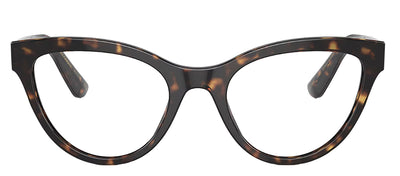 Dolce & Gabbana DG 3372 502 Cat-Eye Plastic Havana Eyeglasses with Logo Stamped Demo Lenses