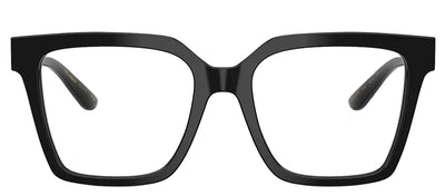 Dolce & Gabbana DG 3376B 3355 Square Metal Black Eyeglasses with Logo Stamped Demo Lenses Lens