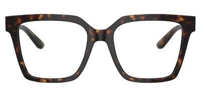 Dolce & Gabbana DG 3376B 502 Square Metal Havana Eyeglasses with Logo Stamped Demo Lenses Lens