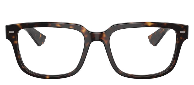 Dolce & Gabbana DG 3380 502 Square Plastic Havana Eyeglasses with Logo Stamped Demo Lenses