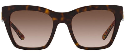 Dolce & Gabbana DG 4384 321773 Square Plastic Havana Sunglasses with Brown Gradient Lens