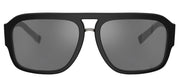 Dolce & Gabbana DG 4403 25256G Pilot Plastic Black Sunglasses with Silver Mirror Lens