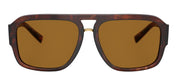 Dolce & Gabbana DG 4403 322283 Pilot Plastic Havana Sunglasses with Brown Polarized Lens