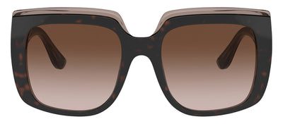 Dolce & Gabbana DG 4414F 502/13 Square Plastic Havana Sunglasses with Brown Gradient Lens