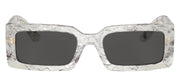 Dolce & Gabbana DG 4416 342887 Rectangle Acetate Gray Sunglasses with Dark Gray Standard Lens