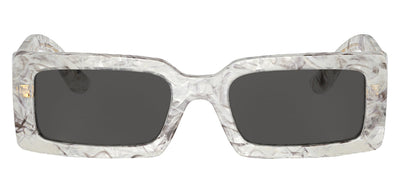 Dolce & Gabbana DG 4416 342887 Rectangle Acetate Gray Sunglasses with Dark Gray Standard Lens