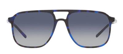 Dolce & Gabbana DG 4423F 33924L Pilot Plastic Blue Havana Sunglasses with Light Grey Dark Blue Gradient Lens